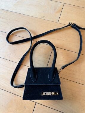 Jacquemus Black Suede Mini Le Chiquito Crossbody Bag